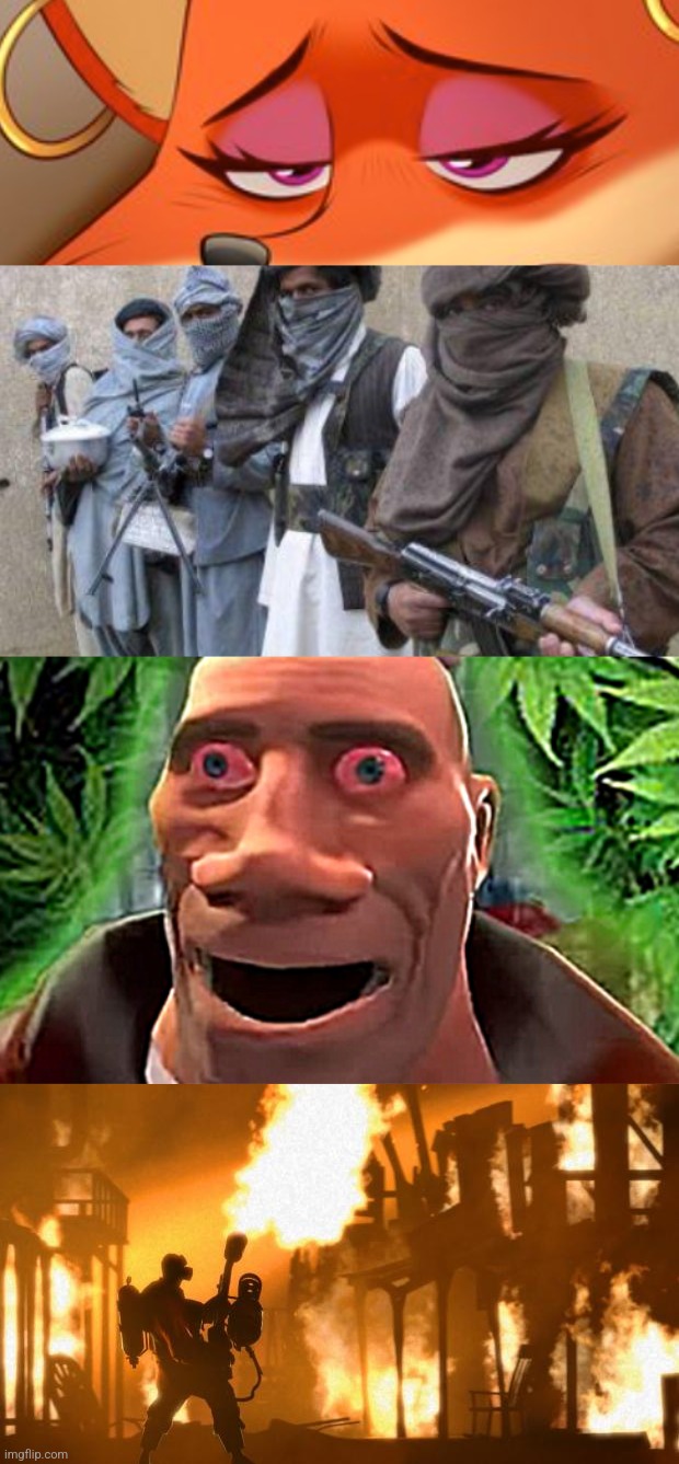 image tagged in terrorists,soldier high,pyro | made w/ Imgflip meme maker