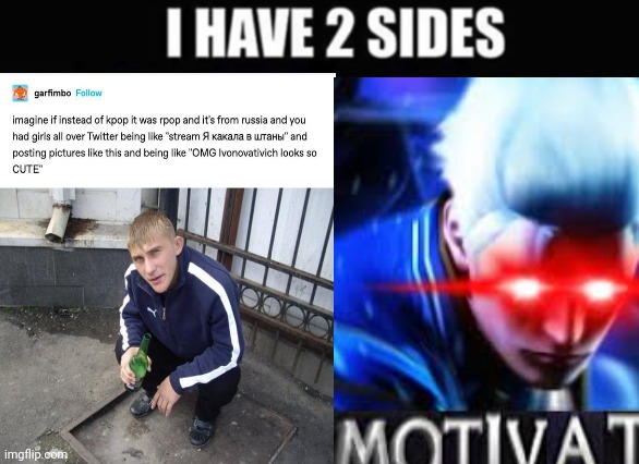 Berry delight | image tagged in i have 2 sides | made w/ Imgflip meme maker