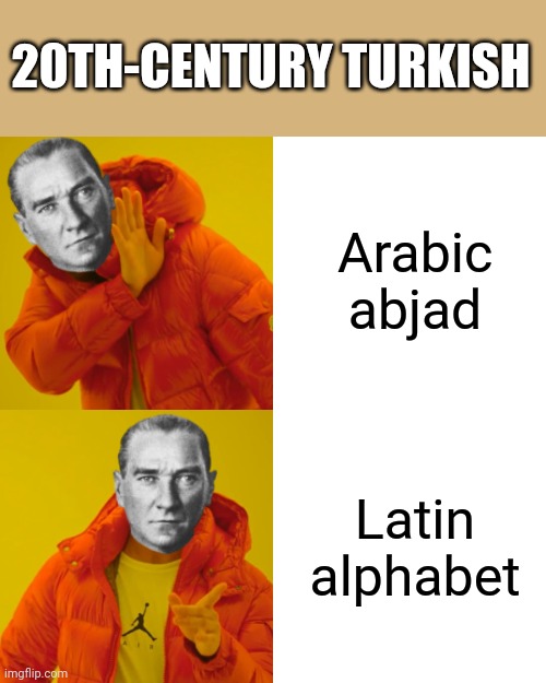 20th-century Turkish | 20TH-CENTURY TURKISH; Arabic abjad; Latin alphabet | image tagged in memes | made w/ Imgflip meme maker