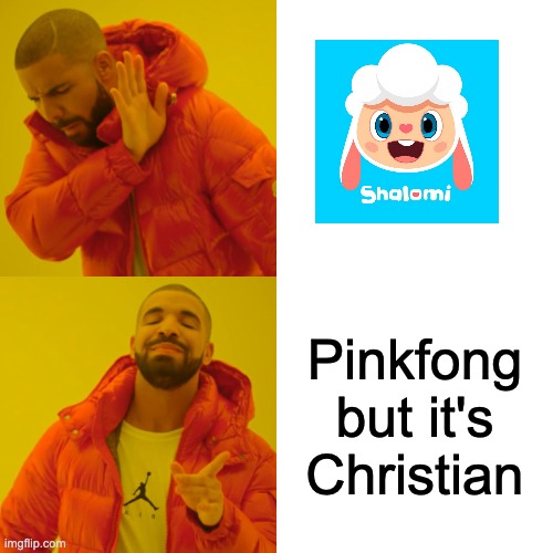 e | Pinkfong but it's Christian | image tagged in just e | made w/ Imgflip meme maker