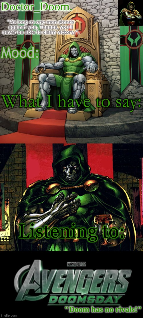 Doctor_Doom.'s announcement template Blank Meme Template