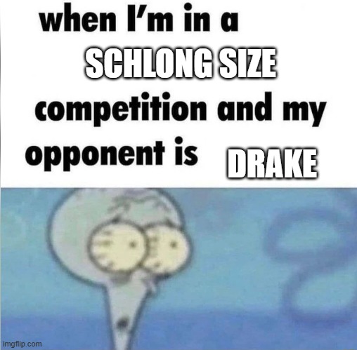 It was god's plan... | SCHLONG SIZE; DRAKE | image tagged in whe i'm in a competition and my opponent is | made w/ Imgflip meme maker