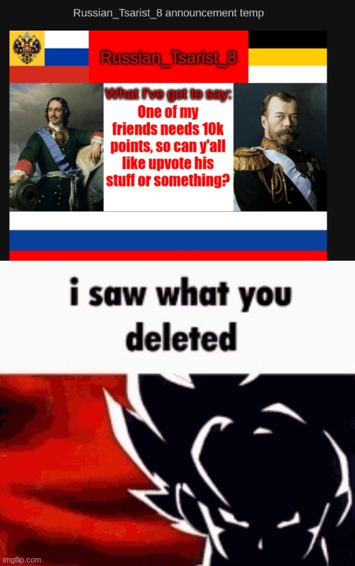 image tagged in i saw what you deleted | made w/ Imgflip meme maker