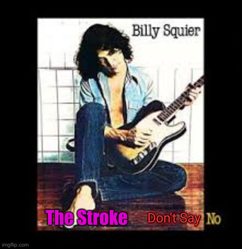 Billy Squier | Don't Say The Stroke | image tagged in billy squier | made w/ Imgflip meme maker