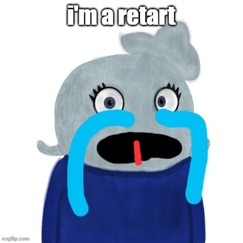 snowflake | i'm a retart | image tagged in snowflake | made w/ Imgflip meme maker