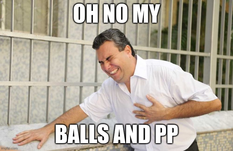 OH NO MY BALLS AND PP | image tagged in ouch | made w/ Imgflip meme maker