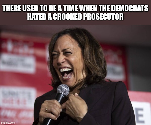 Kamala laughing at the Pot smokers she Jailed | THERE USED TO BE A TIME WHEN THE DEMOCRATS
HATED A CROOKED PROSECUTOR | image tagged in kamala laughing | made w/ Imgflip meme maker