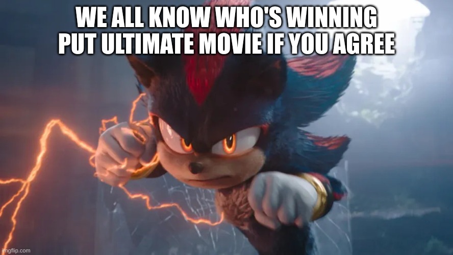 Shadow Boutta Attack | WE ALL KNOW WHO'S WINNING PUT ULTIMATE MOVIE IF YOU AGREE | image tagged in shadow boutta attack | made w/ Imgflip meme maker