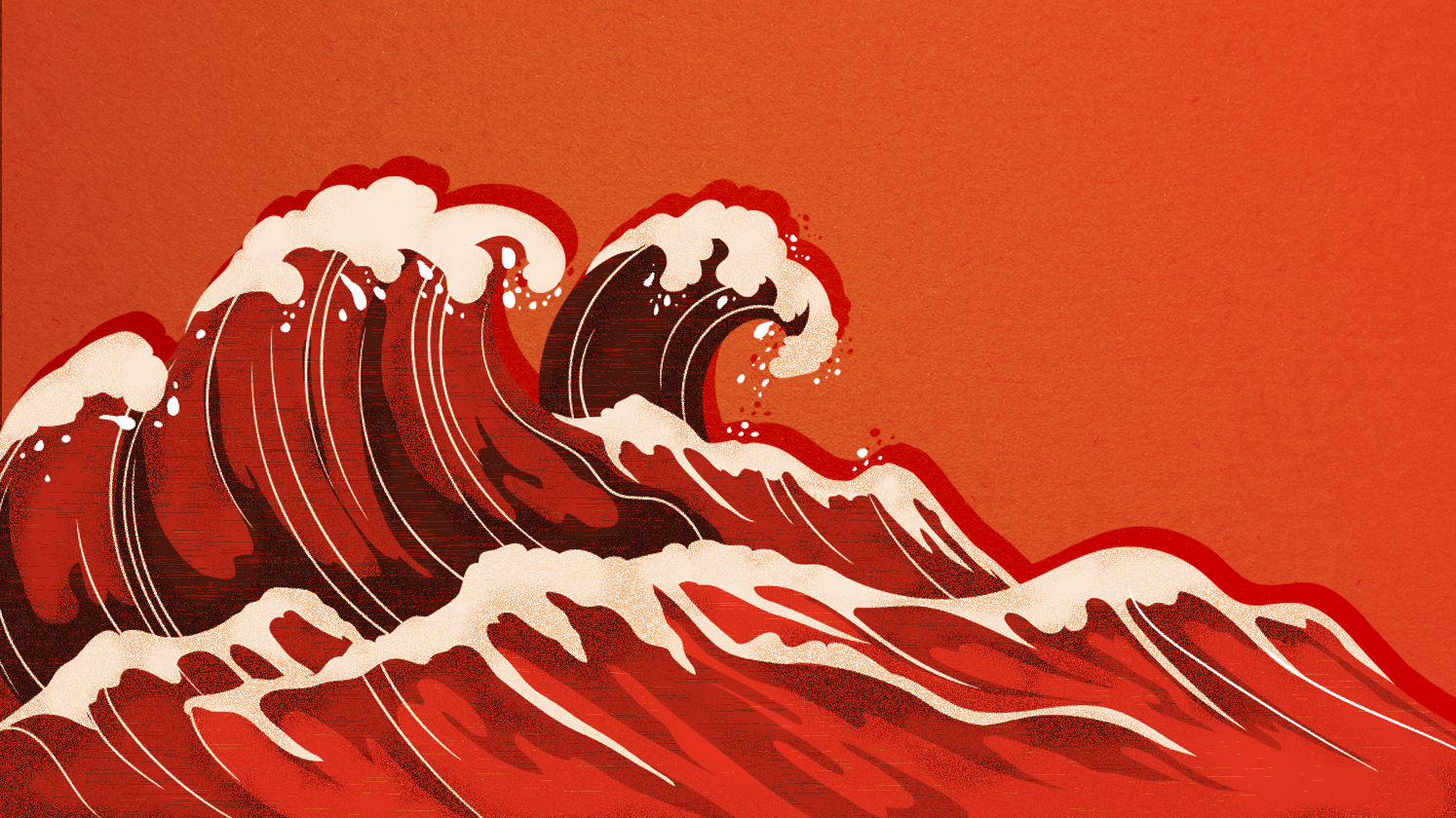 red wave japan Blank Meme Template