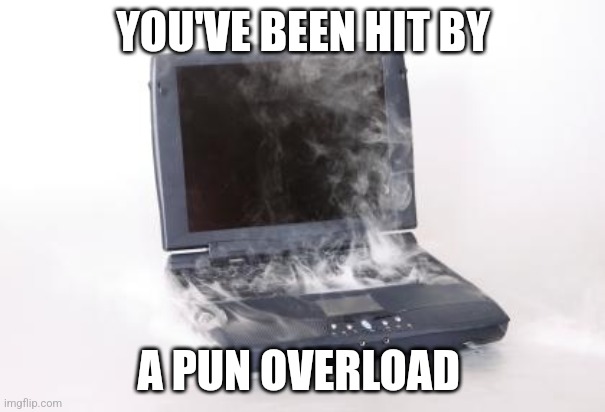 Overload | YOU'VE BEEN HIT BY A PUN OVERLOAD | image tagged in overload | made w/ Imgflip meme maker