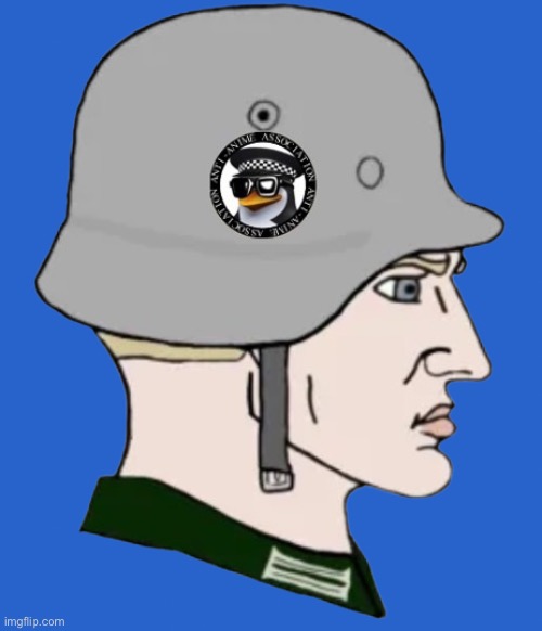 Anti anime association soldier I made (read my comment on this image) | image tagged in aaa soldier | made w/ Imgflip meme maker