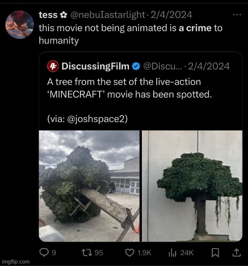 The movie's trailer was HORRIBLE. | image tagged in minecraft,minecraft movie,live action | made w/ Imgflip meme maker