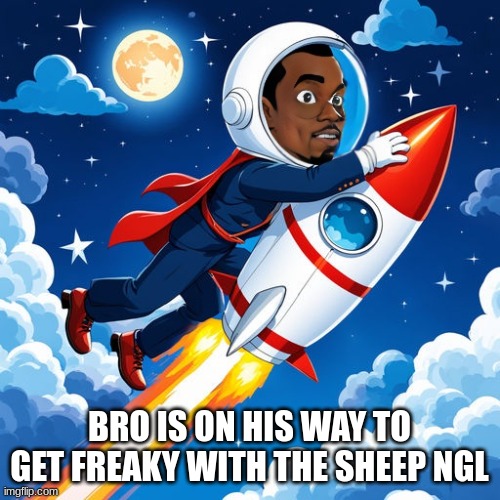 Pdiddy | BRO IS ON HIS WAY TO GET FREAKY WITH THE SHEEP NGL | image tagged in pdiddy | made w/ Imgflip meme maker