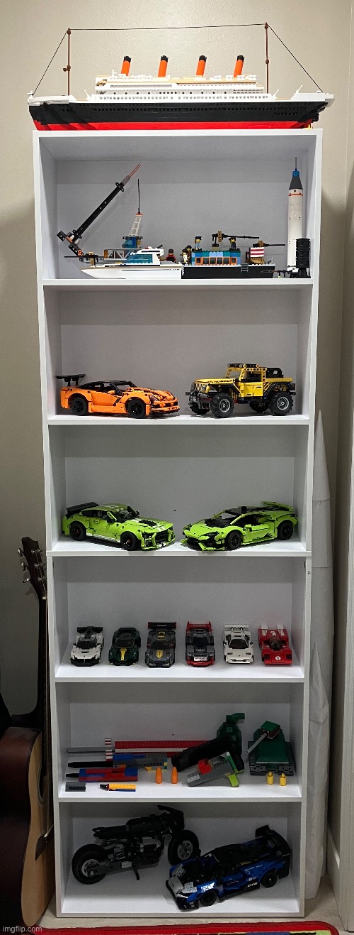 The Lego shelf I have in my closet | made w/ Imgflip meme maker