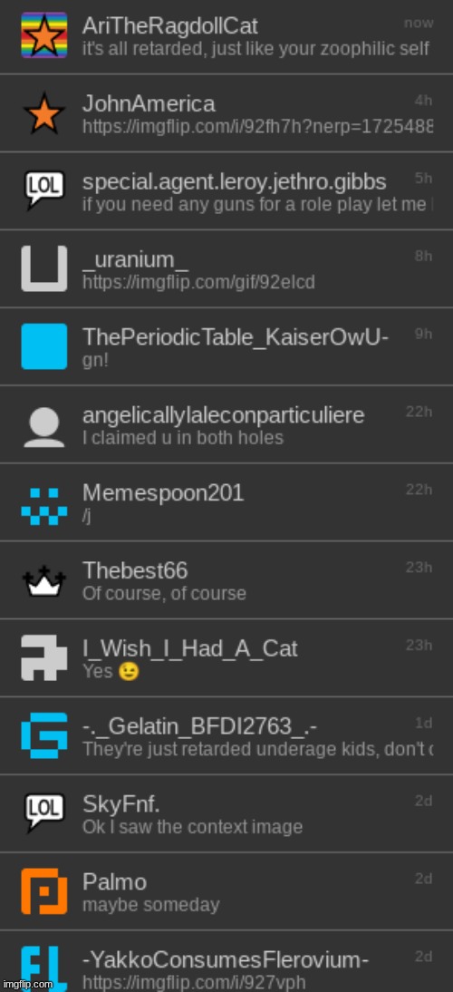 Recent memechats reveal | made w/ Imgflip meme maker