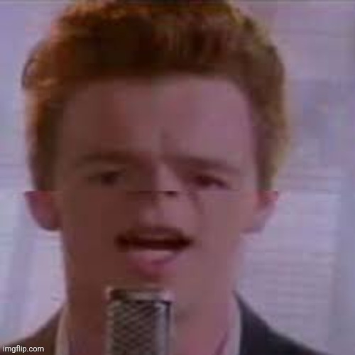 Cursed Rick Astely. | image tagged in rickroll,cursed image | made w/ Imgflip meme maker