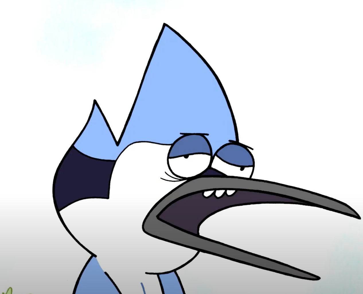 Mordecai dumb Blank Meme Template