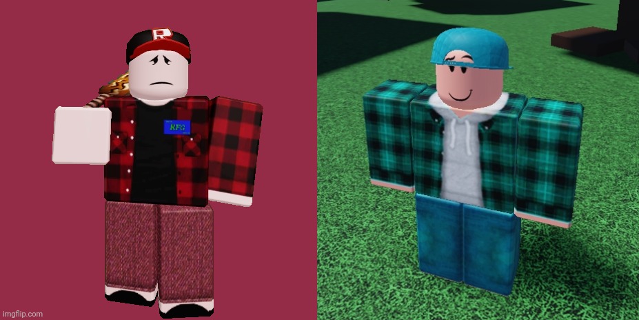 Mario and Wario basically | image tagged in roblox,rfg | made w/ Imgflip meme maker