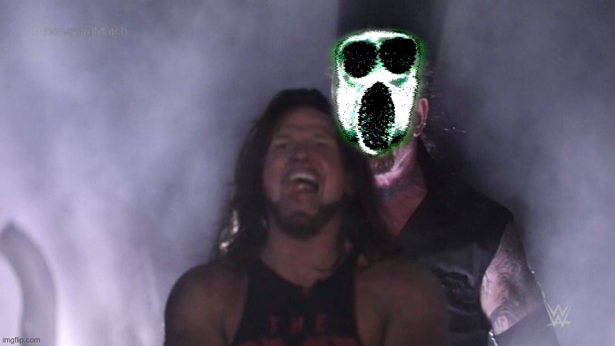 AJ Styles & Undertaker | image tagged in aj styles undertaker | made w/ Imgflip meme maker