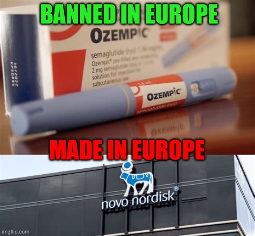 American guinea pigs | BANNED IN EUROPE; MADE IN EUROPE | image tagged in gifs,big pharma,side effects,diabetes | made w/ Imgflip meme maker