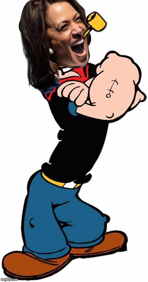 Kamala the Sailorman | image tagged in kamala harris,popeye | made w/ Imgflip meme maker