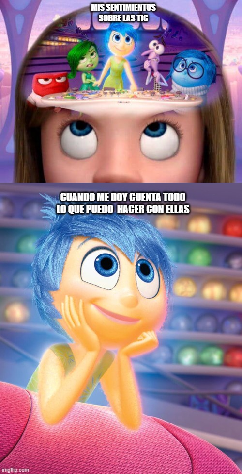 MIS SENTIMIENTOS SOBRE LAS TIC; CUANDO ME DOY CUENTA TODO LO QUE PUEDO  HACER CON ELLAS | image tagged in pensamientos,alegria | made w/ Imgflip meme maker