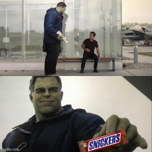 ㅤ | image tagged in hulk taco,you're not you when you're hungry,have a snickers,snickers,eat a snickers | made w/ Imgflip meme maker