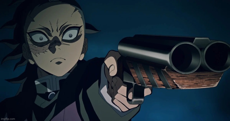 imitating americans (bye chat) | image tagged in genya gun | made w/ Imgflip meme maker