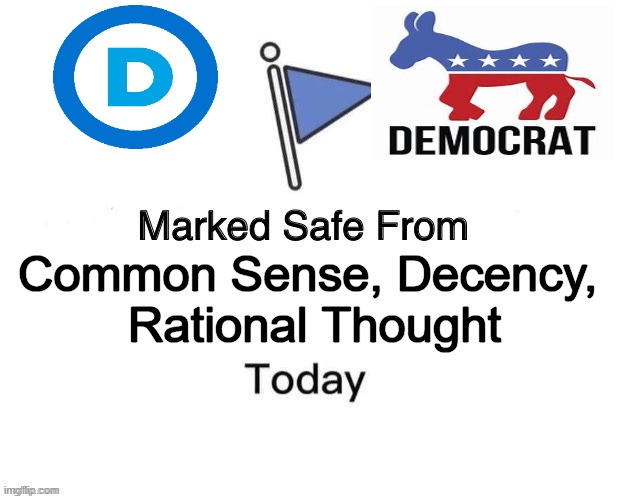 The Democrat Party Today | Common Sense, Decency, 
Rational Thought | image tagged in truth,empty skulls of truth,democrats,zero common sense,feelings not facts,sheep | made w/ Imgflip meme maker