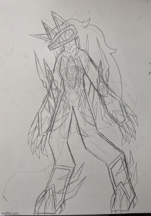 Kinda messy wip but what if I told you the anxiety furry with a scythe could turn into a cool(?) monster | image tagged in so see she fuses with the scythe,its really cool trust me | made w/ Imgflip meme maker