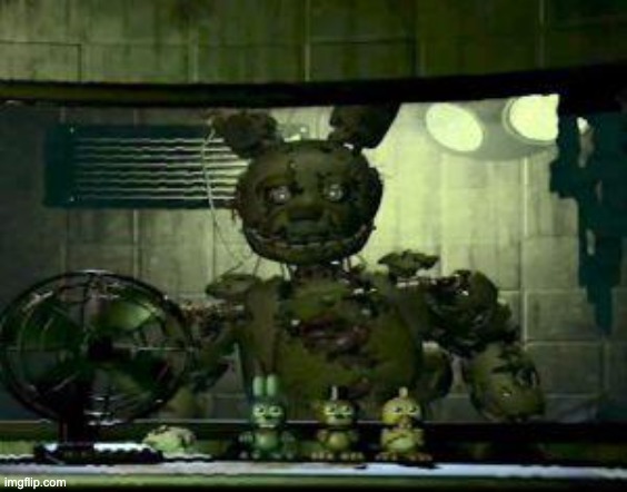 FNAF Springtrap in window | image tagged in fnaf springtrap in window | made w/ Imgflip meme maker