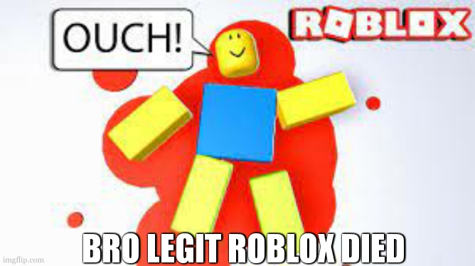 wait there is no fall damage in roblox | BRO LEGIT ROBLOX DIED | image tagged in wait there is no fall damage in roblox | made w/ Imgflip meme maker