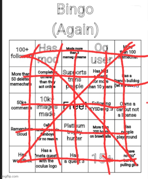 Bingo! | image tagged in updated bingo | made w/ Imgflip meme maker