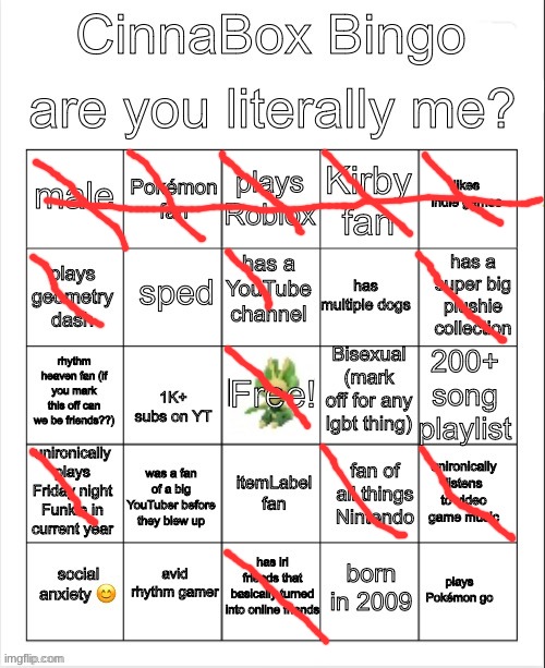 epic | image tagged in cinnabox bingo | made w/ Imgflip meme maker