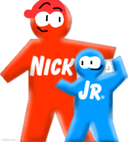 Nick Jr logo with faces | image tagged in nick jr,logo,faces | made w/ Imgflip meme maker