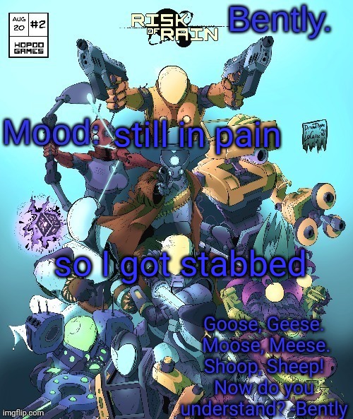 zoinks | still in pain; so I got stabbed | made w/ Imgflip meme maker
