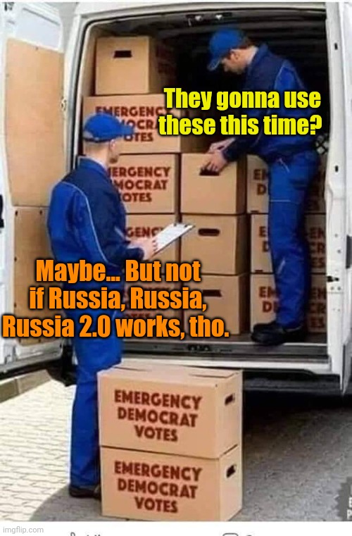 On your mark... Get set... CHEAT! | They gonna use these this time? Maybe... But not if Russia, Russia, Russia 2.0 works, tho. | image tagged in emergency democrat votes | made w/ Imgflip meme maker