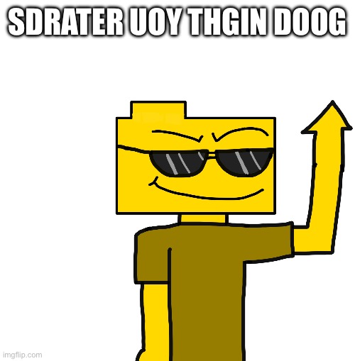 Sleep decently or well idc | SDRATER UOY THGIN DOOG | image tagged in ron pointing at the post above | made w/ Imgflip meme maker