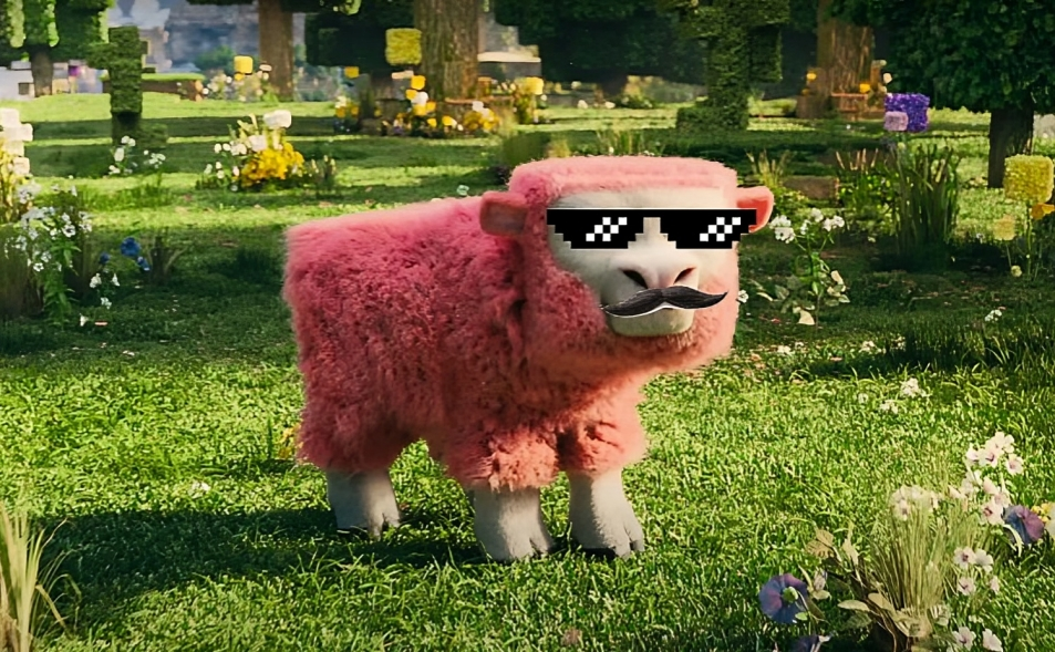 High Quality Pink Sheep Blank Meme Template