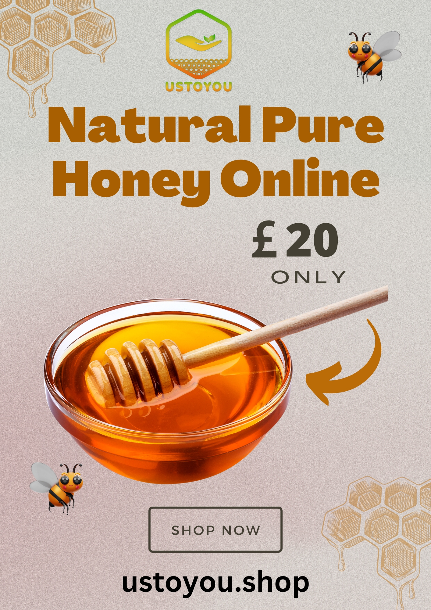 Natural Pure Honey Online Blank Meme Template