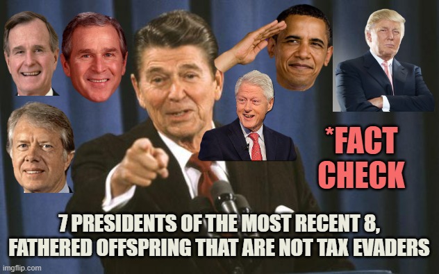 BIDEN family legacy gone huntin' and fishin' | *FACT
CHECK; 7 PRESIDENTS OF THE MOST RECENT 8,
FATHERED OFFSPRING THAT ARE NOT TAX EVADERS | image tagged in hunter biden,politics,jimmy carter,jeb bush,hillary clinton 2016,bubba and barack | made w/ Imgflip meme maker