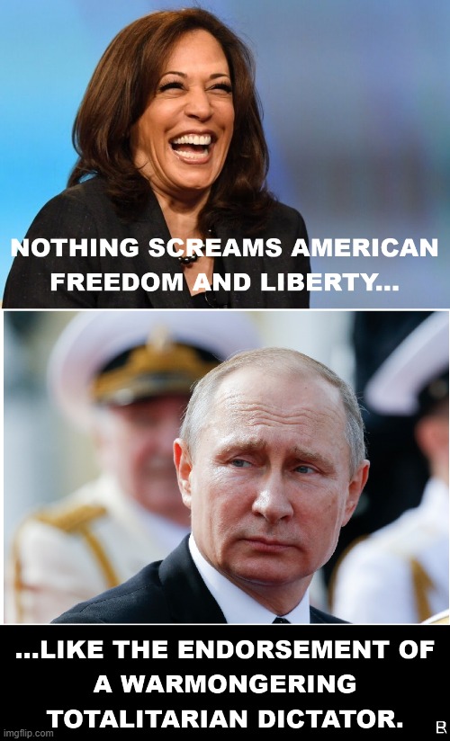 Vlad and Kamala Sitting in a Tree.. | image tagged in kamala harris,vladimir putin | made w/ Imgflip meme maker