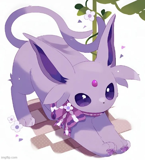 Espeon Stretch | image tagged in esepon | made w/ Imgflip meme maker