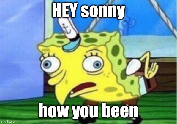 Mocking Spongebob | HEY sonny; how you been | image tagged in memes,mocking spongebob | made w/ Imgflip meme maker