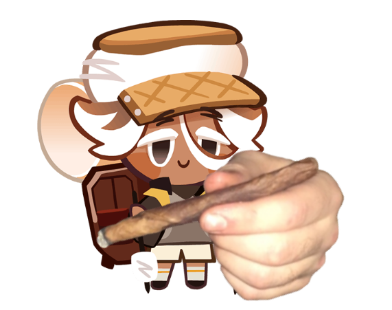 smore cookie with a blunt Blank Meme Template