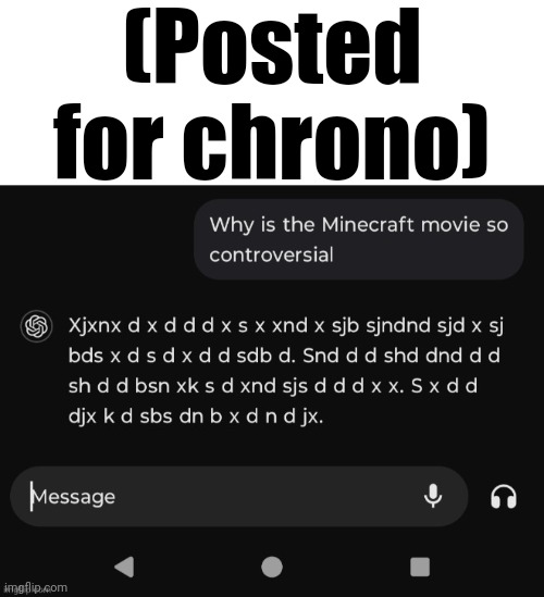 (Posted for chrono) | made w/ Imgflip meme maker