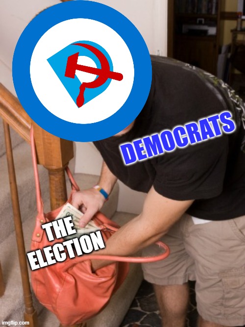 Starting the steal by fake polls and keeping Kennedy on ballot | DEMOCRATS; THE ELECTION | image tagged in stealing from you | made w/ Imgflip meme maker