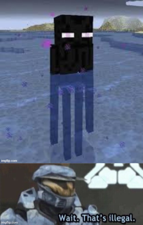 I thought black people weren't allowed to take baths (jk) | image tagged in cursed enderman,wait that s illegal | made w/ Imgflip meme maker