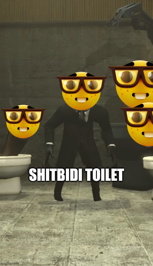 Skibidi Toilets and Cameraman staring at you | SHITBIDI TOILET | image tagged in skibidi toilets and cameraman staring at you | made w/ Imgflip meme maker