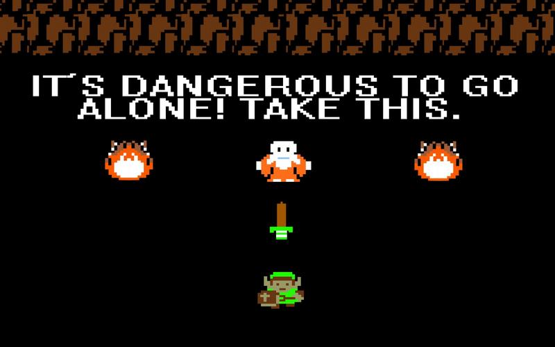 its dangerous to go alone Blank Meme Template